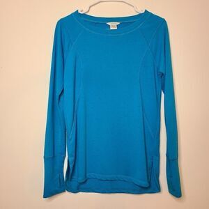 Jockey Blue Long Sleeve Workout Top Women's Small